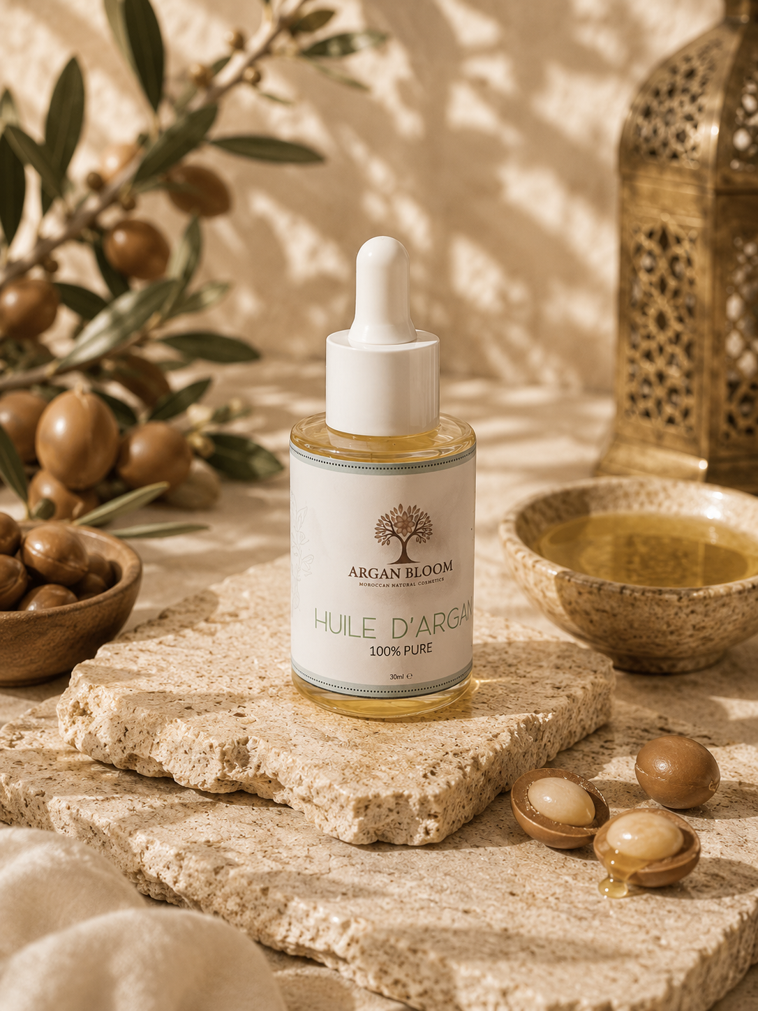 Huile d’Argan 30 ml – Soin Naturel Nourrissant Visage & Cheveux