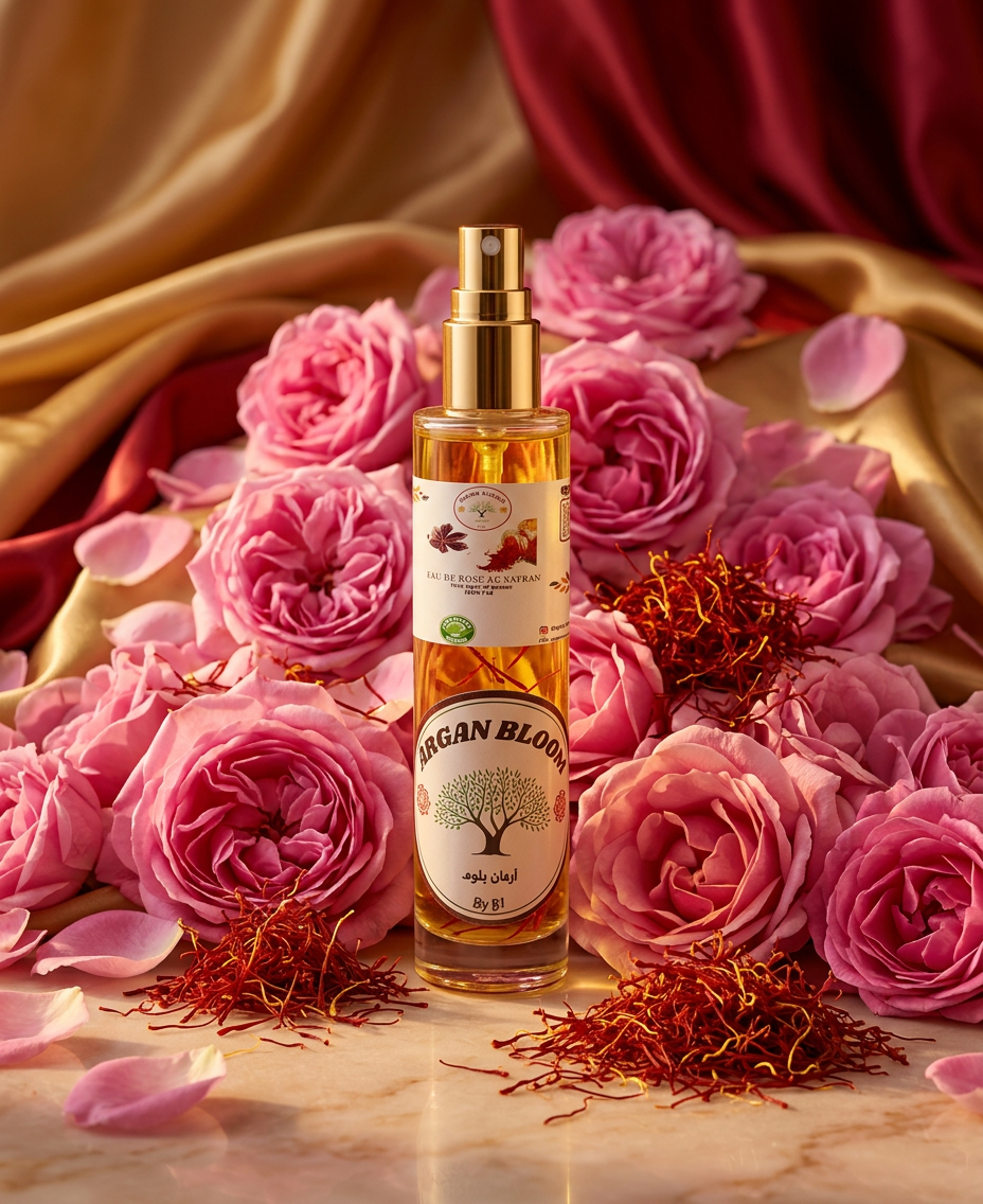 Eau de Rose au Safran 125 ml éclat et fraîcheur naturelle